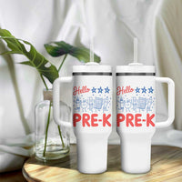 First Day of Pre-K Boys Girls Toddler Preschool Patriotic US Tumbler With Handle