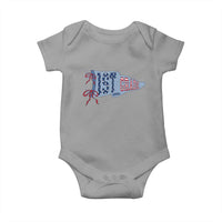 1st Grade Teacher Pennant US Flag Back to School Baby Onesie