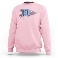 1st Grade Teacher Pennant US Flag Back to School Sweatshirt
