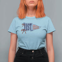1st Grade Teacher Pennant US Flag Back to School T Shirt For Women