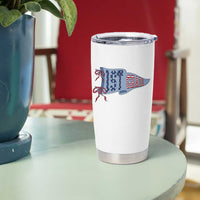 1st Grade Teacher Pennant US Flag Back to School Tumbler Cup