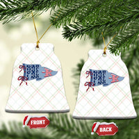 Pre-K Teacher Pennant US Flag Back to School Ceramic Ornament