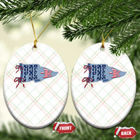 Pre-K Teacher Pennant US Flag Back to School Ceramic Ornament