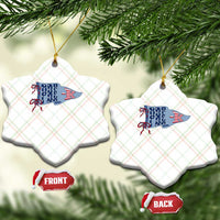 Pre-K Teacher Pennant US Flag Back to School Ceramic Ornament