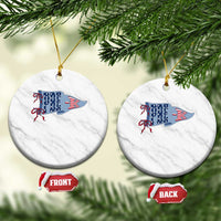 Pre-K Teacher Pennant US Flag Back to School Ceramic Ornament