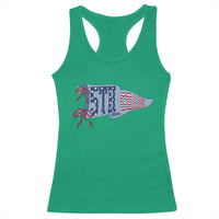 5th Grade Teacher Pennant US Flag Back to School Racerback Tank Top