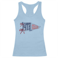 4th Grade Teacher Pennant US Flag Back to School Racerback Tank Top