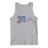 4th Grade Teacher Pennant US Flag Back to School Tank Top