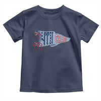 4th Grade Teacher Pennant US Flag Back to School Toddler T Shirt