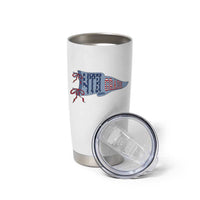 4th Grade Teacher Pennant US Flag Back to School Tumbler Cup