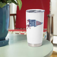 4th Grade Teacher Pennant US Flag Back to School Tumbler Cup