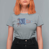 2nd Grade Teacher Pennant US Flag Back to School T Shirt For Women