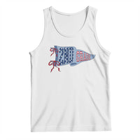 2nd Grade Teacher Pennant US Flag Back to School Tank Top