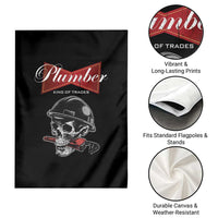 Plumber Plumbing Skull Garden Flag King Of Trades - Wonder Print Shop