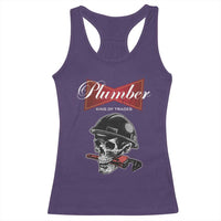 Plumber Plumbing Skull Racerback Tank Top King Of Trades - Wonder Print Shop