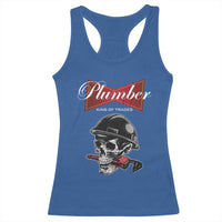 Plumber Plumbing Skull Racerback Tank Top King Of Trades - Wonder Print Shop