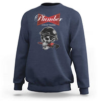 Plumber Plumbing Skull Sweatshirt King Of Trades - Wonder Print Shop