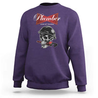 Plumber Plumbing Skull Sweatshirt King Of Trades - Wonder Print Shop