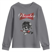 Plumber Plumbing Skull Youth Sweatshirt King Of Trades - Wonder Print Shop