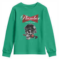 Plumber Plumbing Skull Youth Sweatshirt King Of Trades - Wonder Print Shop