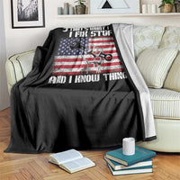 Patriotic Mechanic American Flag Car Repairman Throw Blanket - Wonder Print Shop