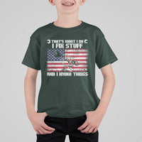 Patriotic Mechanic American Flag Car Repairman T Shirt For Kid - Wonder Print Shop