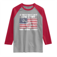 Patriotic Mechanic American Flag Car Repairman Raglan Shirt - Wonder Print Shop