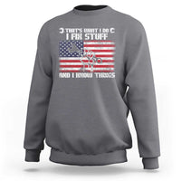 Patriotic Mechanic American Flag Car Repairman Sweatshirt - Wonder Print Shop