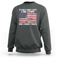 Patriotic Mechanic American Flag Car Repairman Sweatshirt - Wonder Print Shop