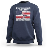 Patriotic Mechanic American Flag Car Repairman Sweatshirt - Wonder Print Shop
