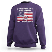 Patriotic Mechanic American Flag Car Repairman Sweatshirt - Wonder Print Shop