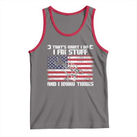 Patriotic Mechanic American Flag Car Repairman Tank Top - Wonder Print Shop