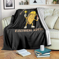 Funny Electrician Throw Blanket This Electrician Will Work For Tacos - Wonder Print Shop