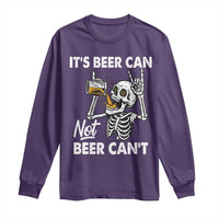 Funny Skeleton Beer Long Sleeve Shirt It Is Beer Can Not Beer Can Not - Wonder Print Shop