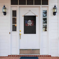 Skeleton Mechanic Garden Flag American Flag Patriotic Car Repair - Wonder Print Shop