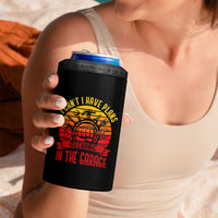 Funny Car Mechanic 4 in 1 Can Cooler Tumbler I Cant I Have Plans In The Garage