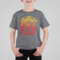 Funny Car Mechanic T Shirt For Kid I Cant I Have Plans In The Garage - Wonder Print Shop