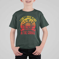 Funny Car Mechanic T Shirt For Kid I Cant I Have Plans In The Garage - Wonder Print Shop