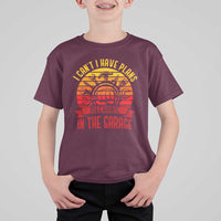Funny Car Mechanic T Shirt For Kid I Cant I Have Plans In The Garage - Wonder Print Shop