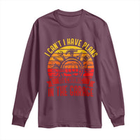 Funny Car Mechanic Long Sleeve Shirt I Cant I Have Plans In The Garage - Wonder Print Shop
