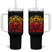 Funny Car Mechanic Tumbler With Handle I Cant I Have Plans In The Garage