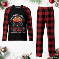 Funny Car Mechanic Plaid Pajama Set Yes Officer I Saw The Speed Limit I Just Did Not See You - Wonder Print Shop