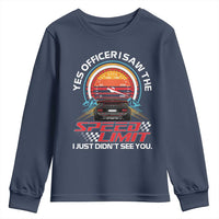 Funny Car Mechanic Youth Sweatshirt Yes Officer I Saw The Speed Limit I Just Did Not See You - Wonder Print Shop