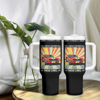 Funny Garage Mechanic Tumbler With Handle Yes I Really Do Need All These Cars