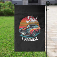 Funny Car Enthusiast Garden Flag Just One More Car I Promise - Wonder Print Shop