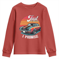Funny Car Enthusiast Youth Sweatshirt Just One More Car I Promise - Wonder Print Shop