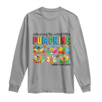 Thanksgiving Labor And Delivery Nurse Long Sleeve Shirt Cutest Turkeys - Wonder Print Shop