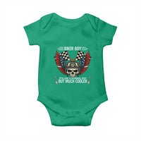 Skull Biker American Flag Motorcycle Biker Son Baby Onesie - Wonder Print Shop