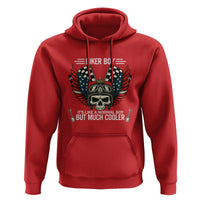 Skull Biker American Flag Motorcycle Biker Son Hoodie - Wonder Print Shop