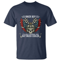 Skull Biker American Flag Motorcycle Biker Son T Shirt - Wonder Print Shop
